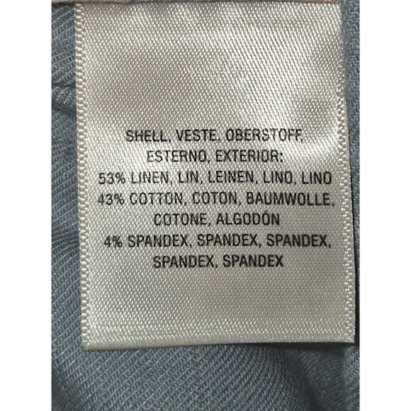 Womens Anthropologie Ettitwa Lined Cuffed Linen Wide Leg Pant Sage Sz 12 Baggy - Picture 4 of 5